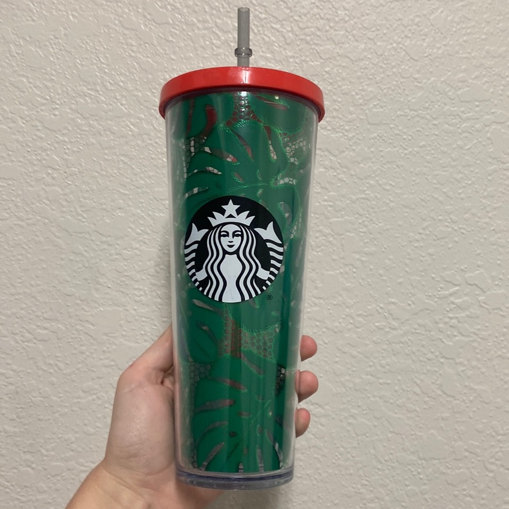 Starbucks Rare & Hard to Find Monstera Banana Leaf Tumbler